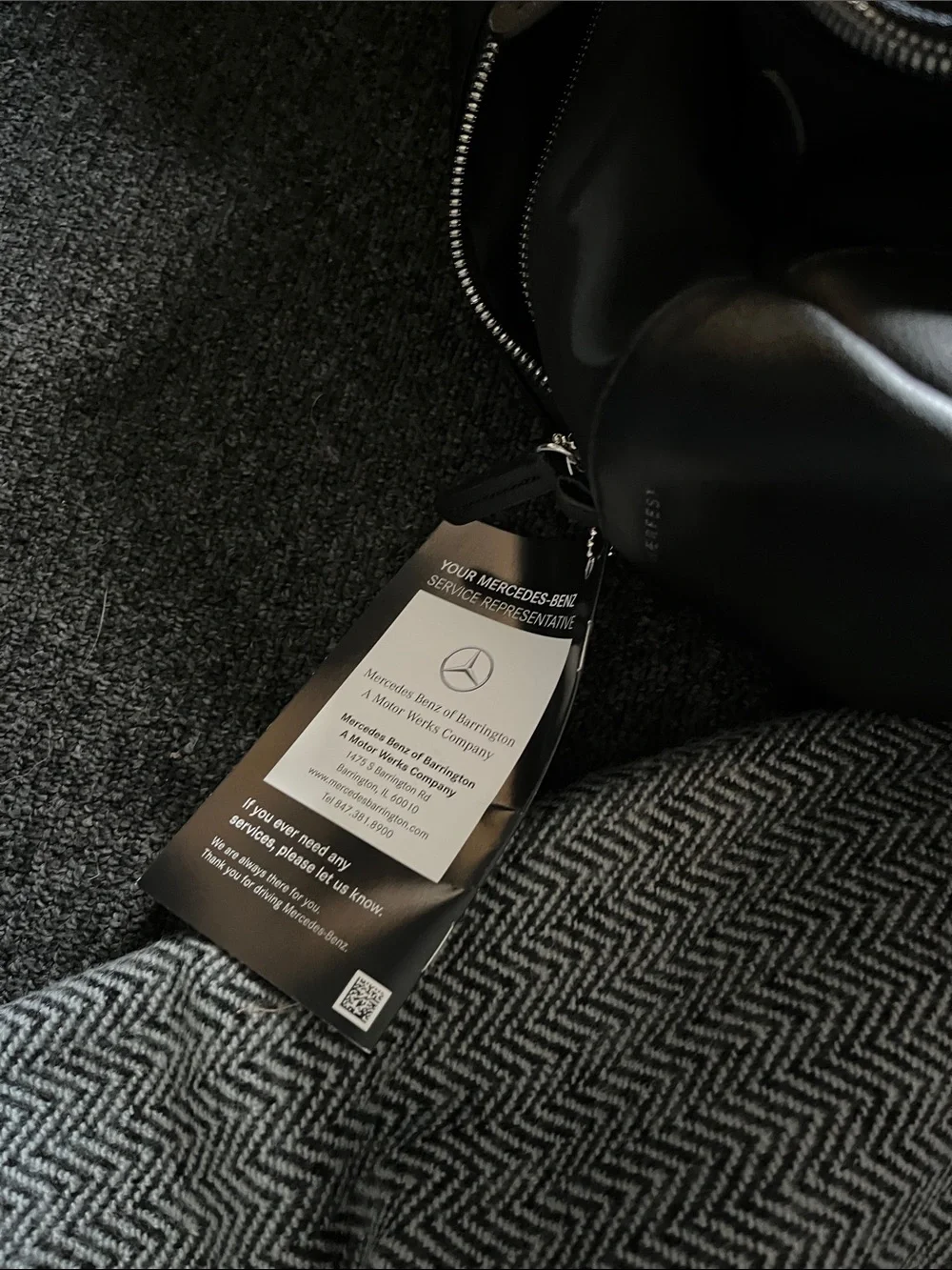 Mercedes-Benz Black Men's Backpack with Silver Zippers
